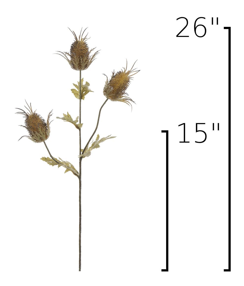 26" Faux Brown Thistle Stem