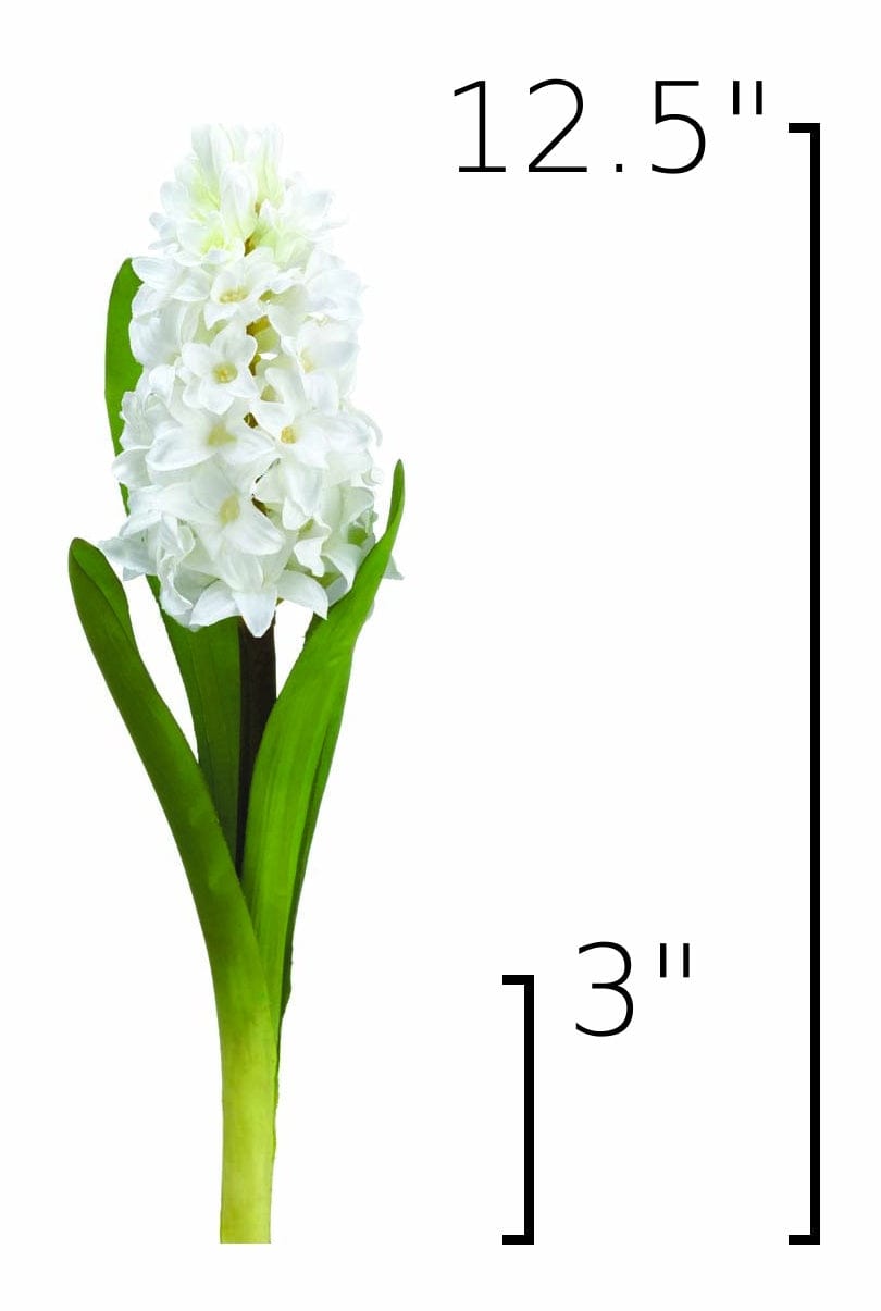 12.5" Faux White Hyacinth Stem