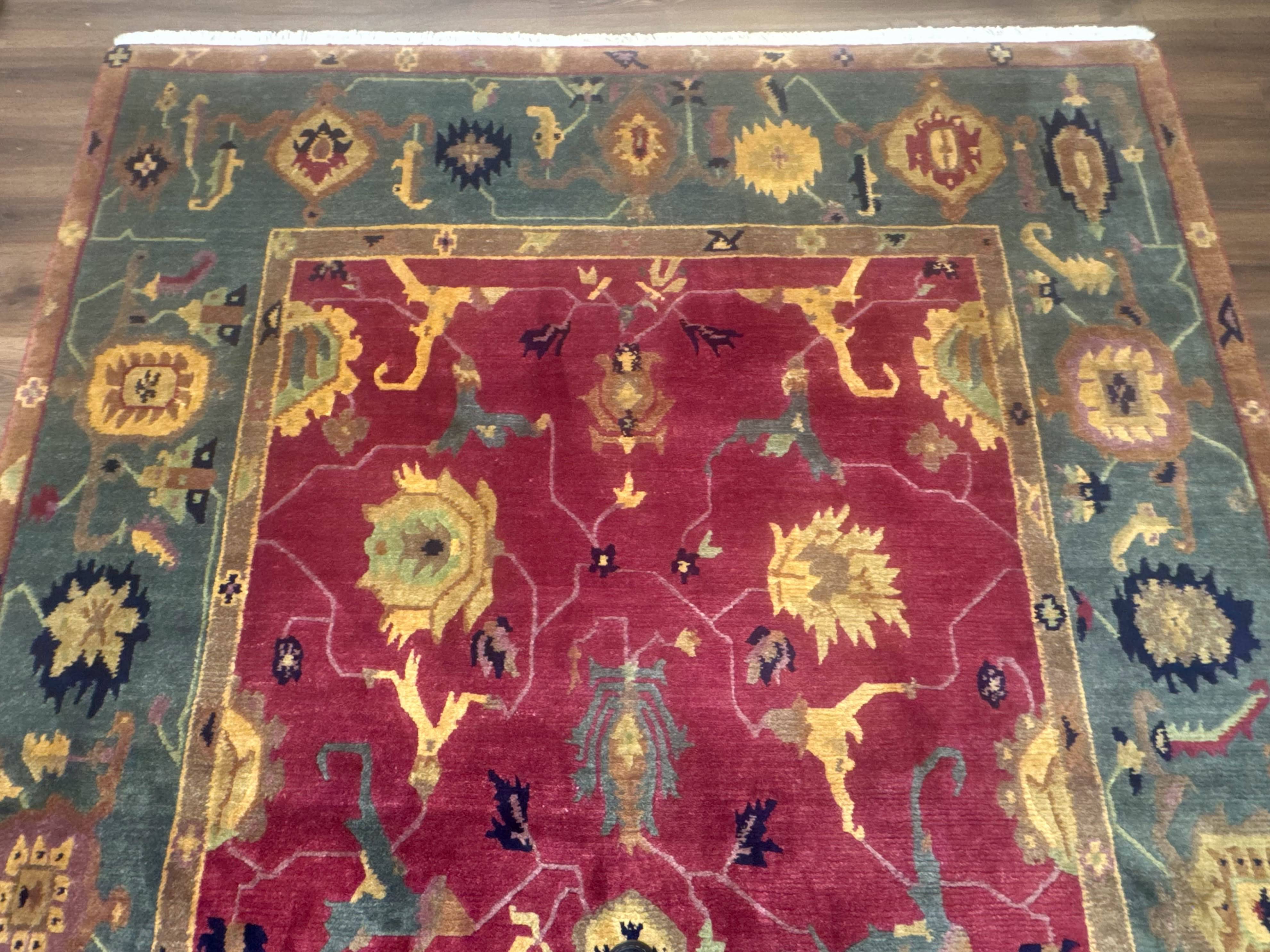 Tufenkian Rug 8x10, Tibetan Room Sized Carpet, Soft Thick Wool Pile