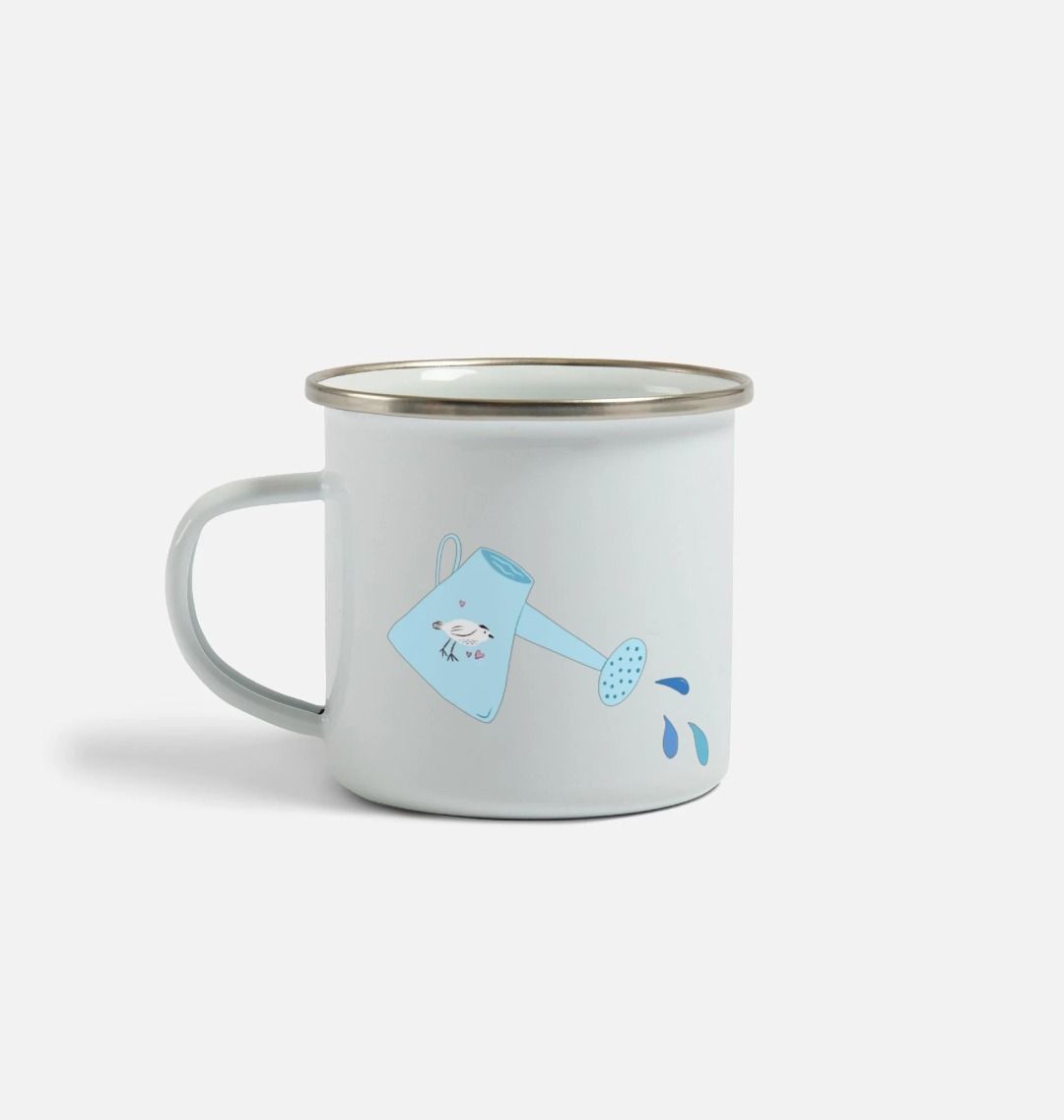 Blue Watering Can Camping Enamel Mug (Tend Collection)