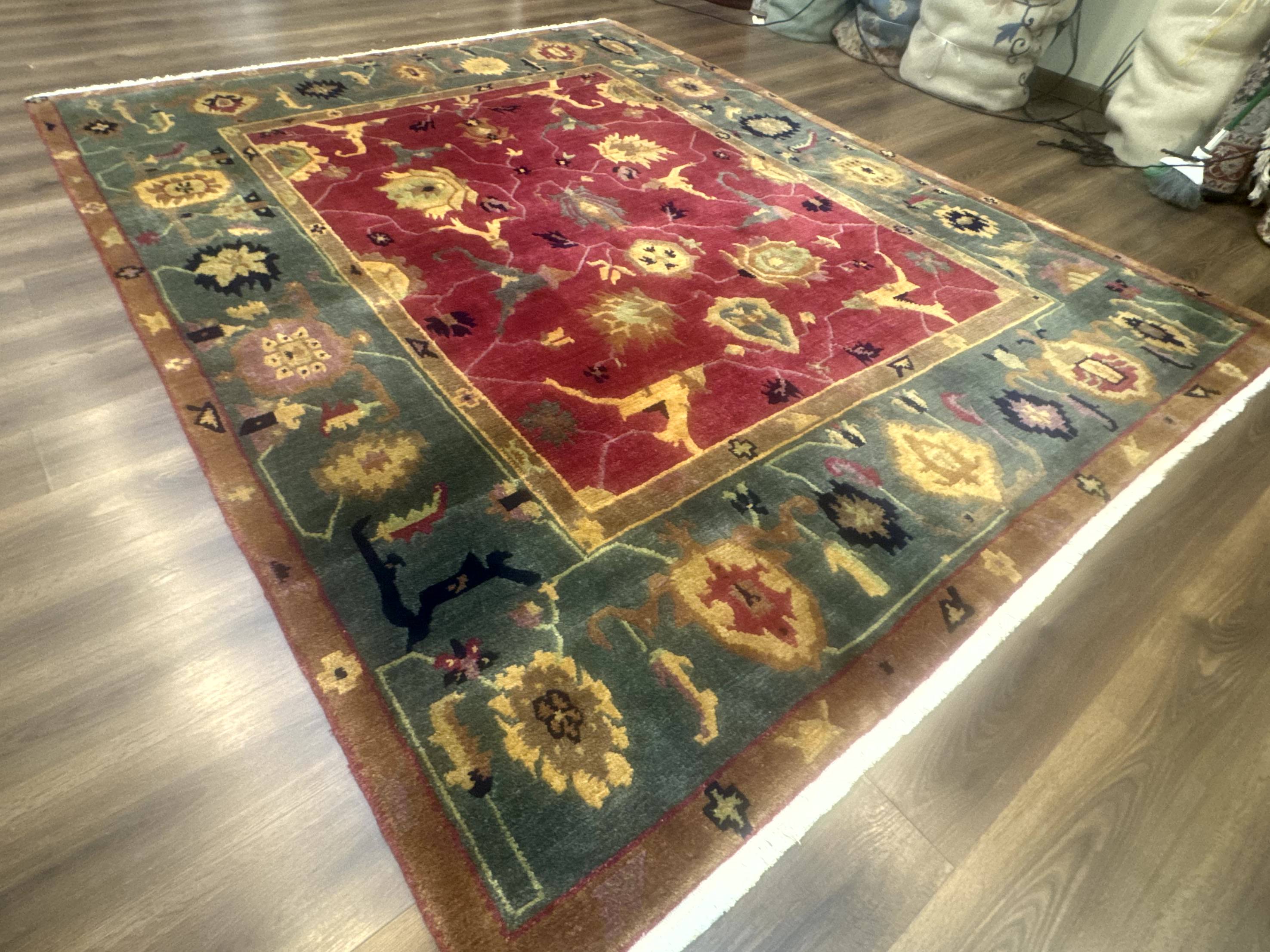 Tufenkian Rug 8x10, Tibetan Room Sized Carpet, Soft Thick Wool Pile