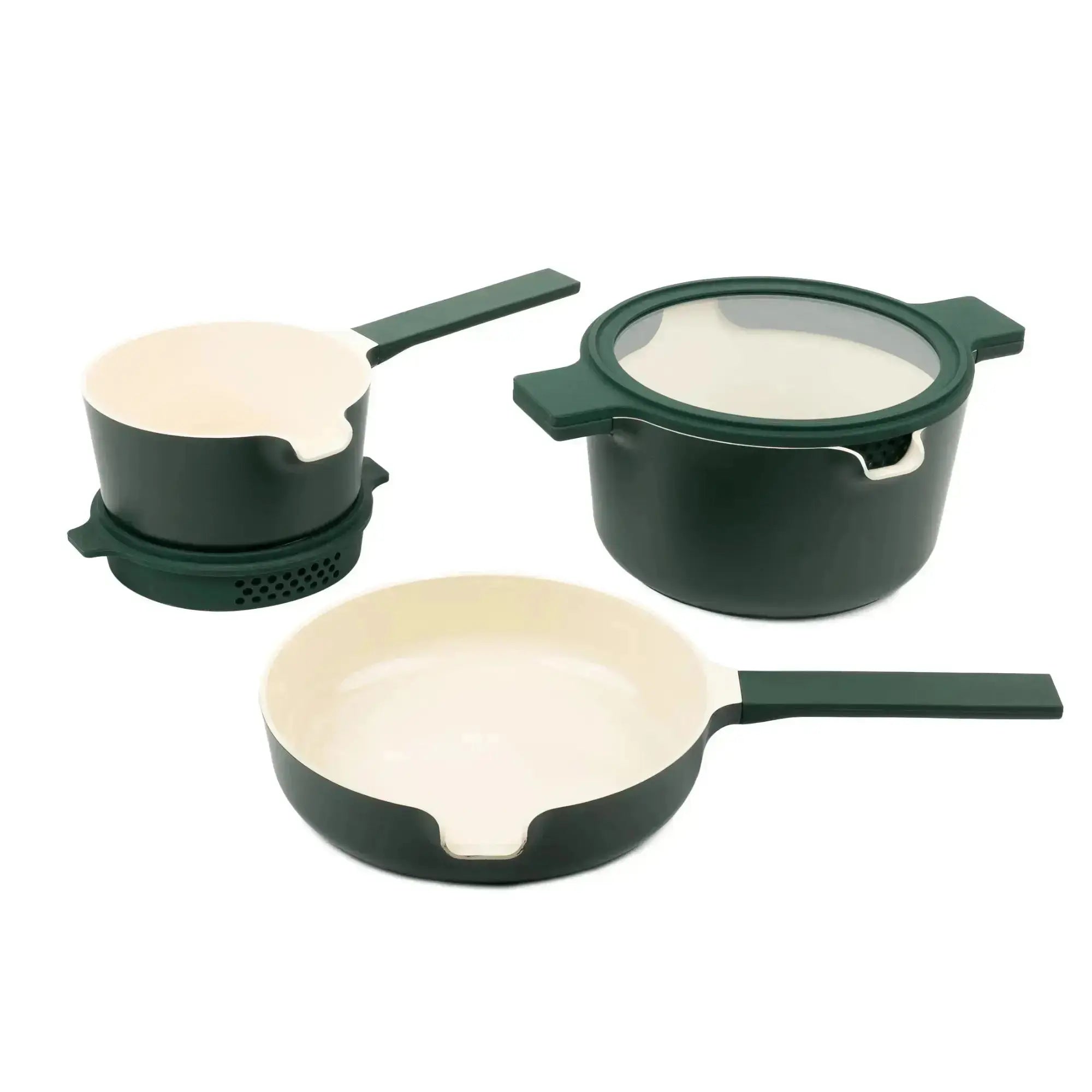 5-Piece Stackable Ceramic Nonstick Set