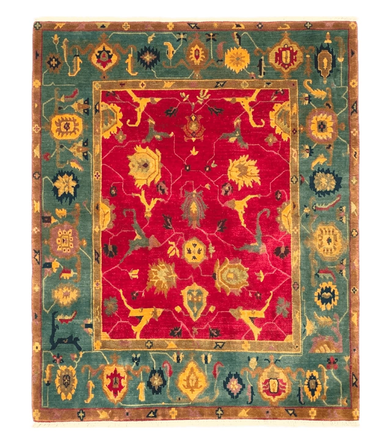 Tufenkian Rug 8x10, Tibetan Room Sized Carpet, Soft Thick Wool Pile