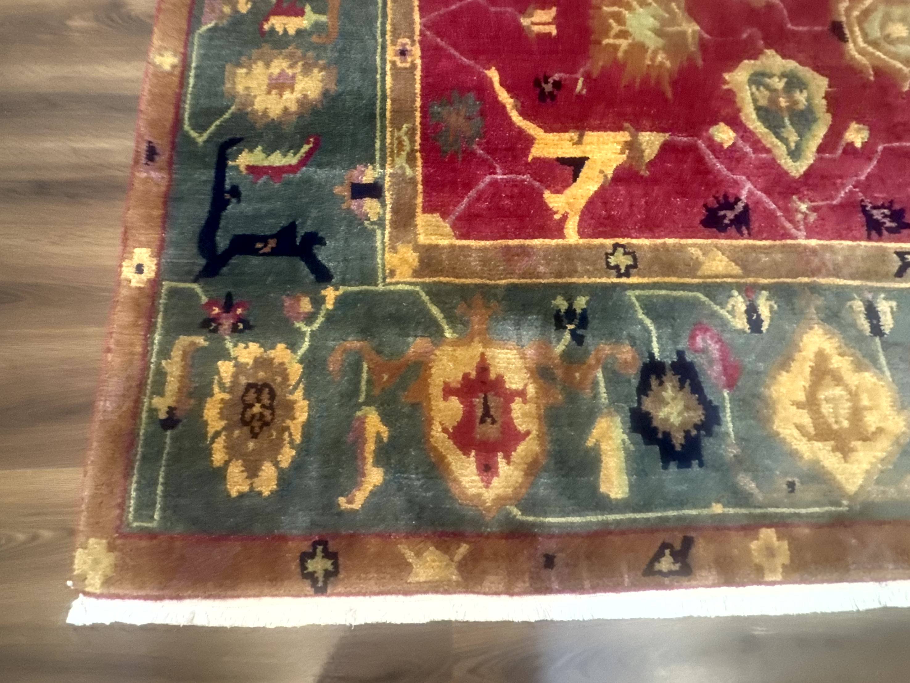 Tufenkian Rug 8x10, Tibetan Room Sized Carpet, Soft Thick Wool Pile