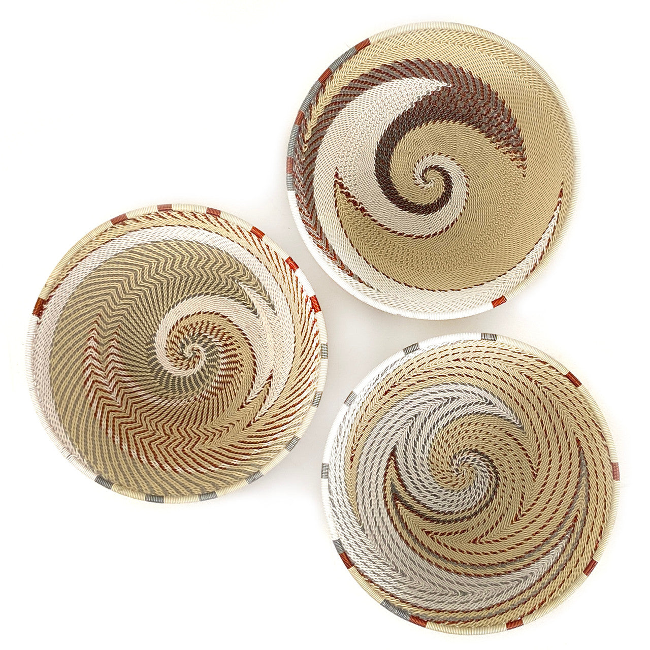 Zulu Wire Basket Bowl - Copper + Sand, Medium
