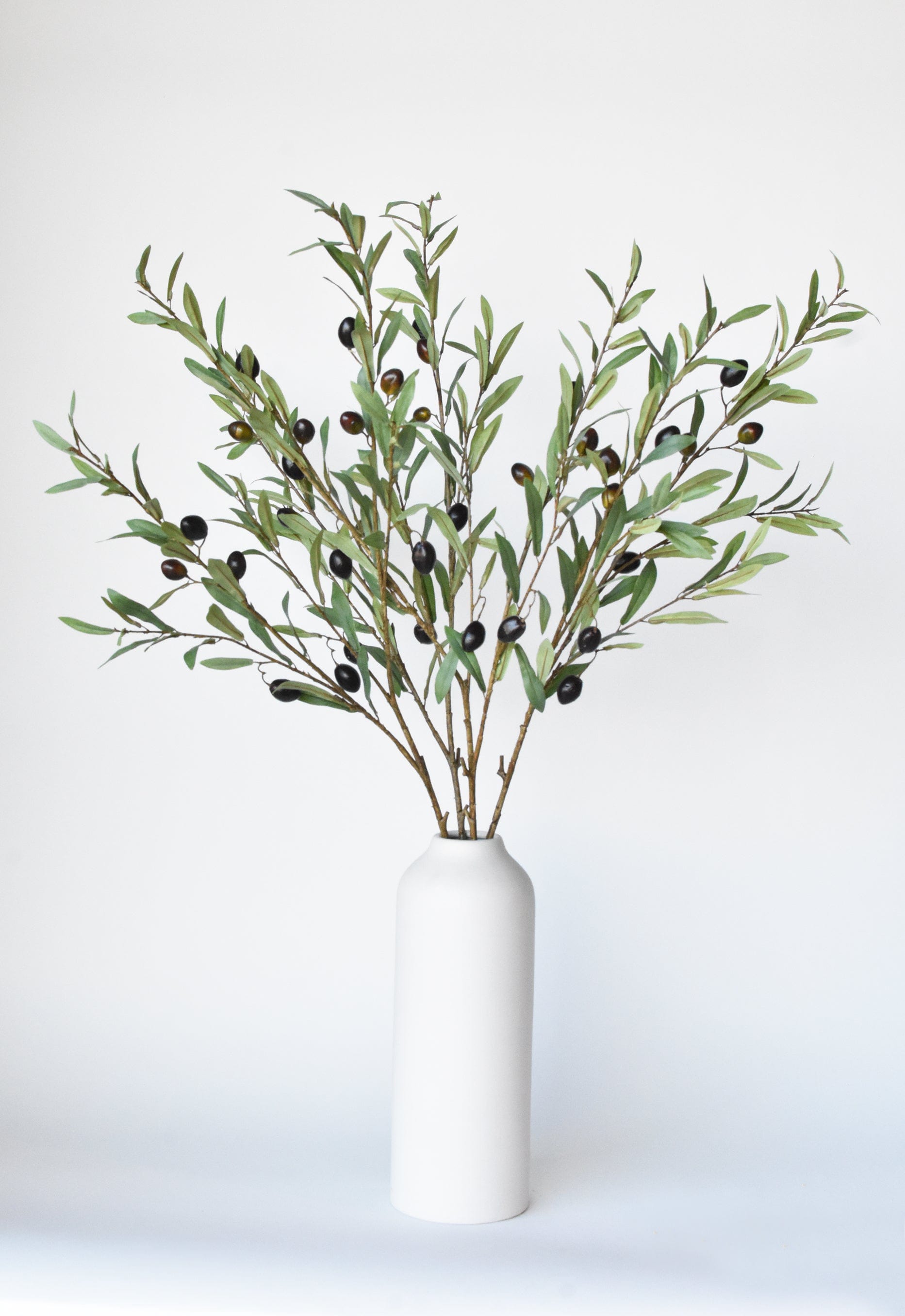 39" Faux Green Olive Leaf Stem