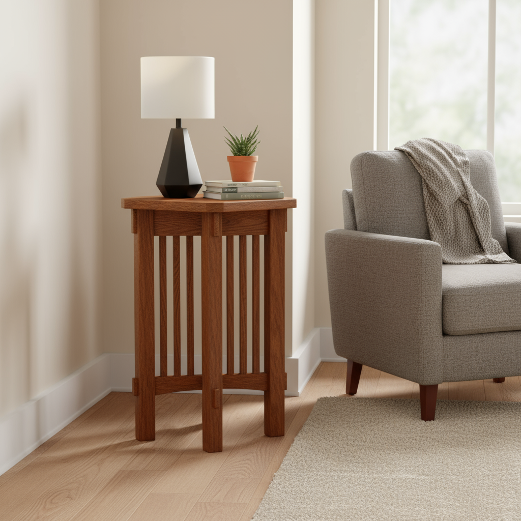 Mission Spindle Side Table / Plant Stand