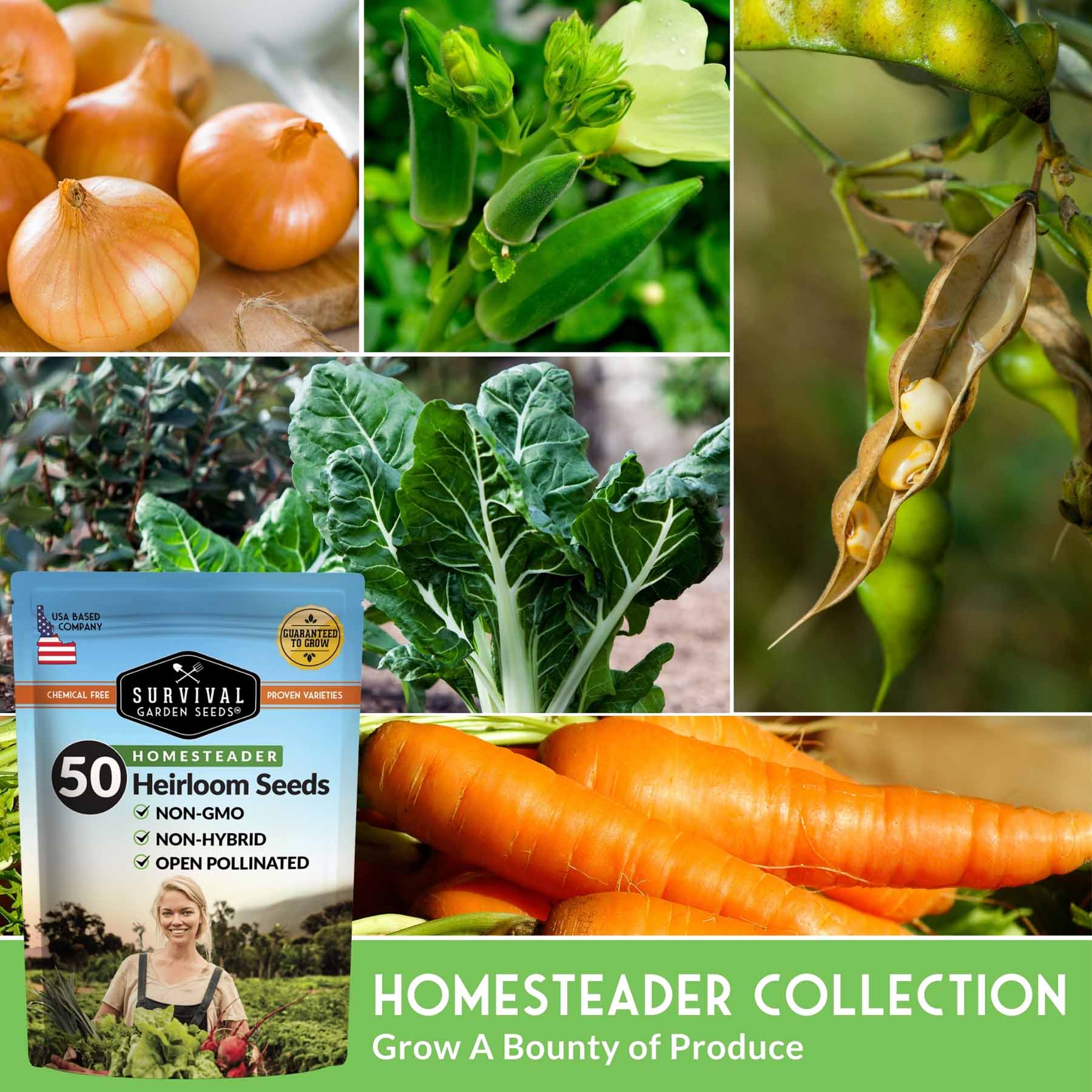 Homestead Garden Collection – 50 Essential Seeds for Self-Reliant Living