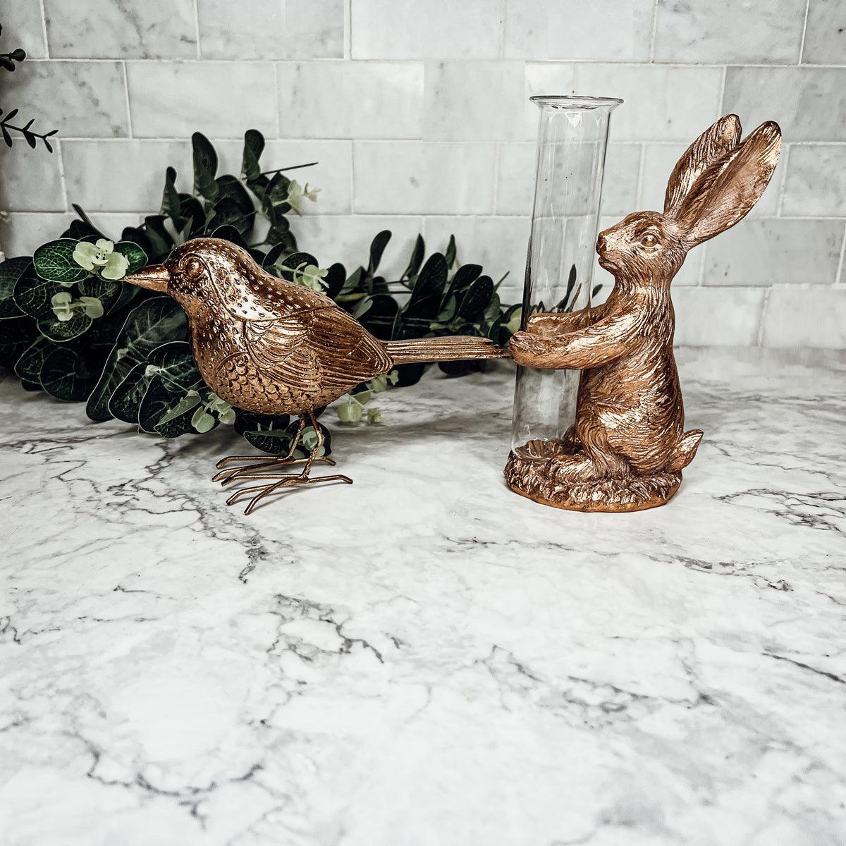 Gold Bunny Bud Vase