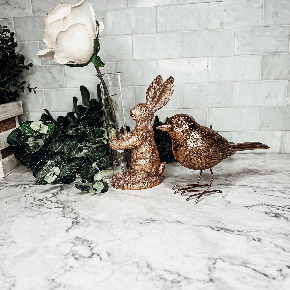 Gold Bunny Bud Vase