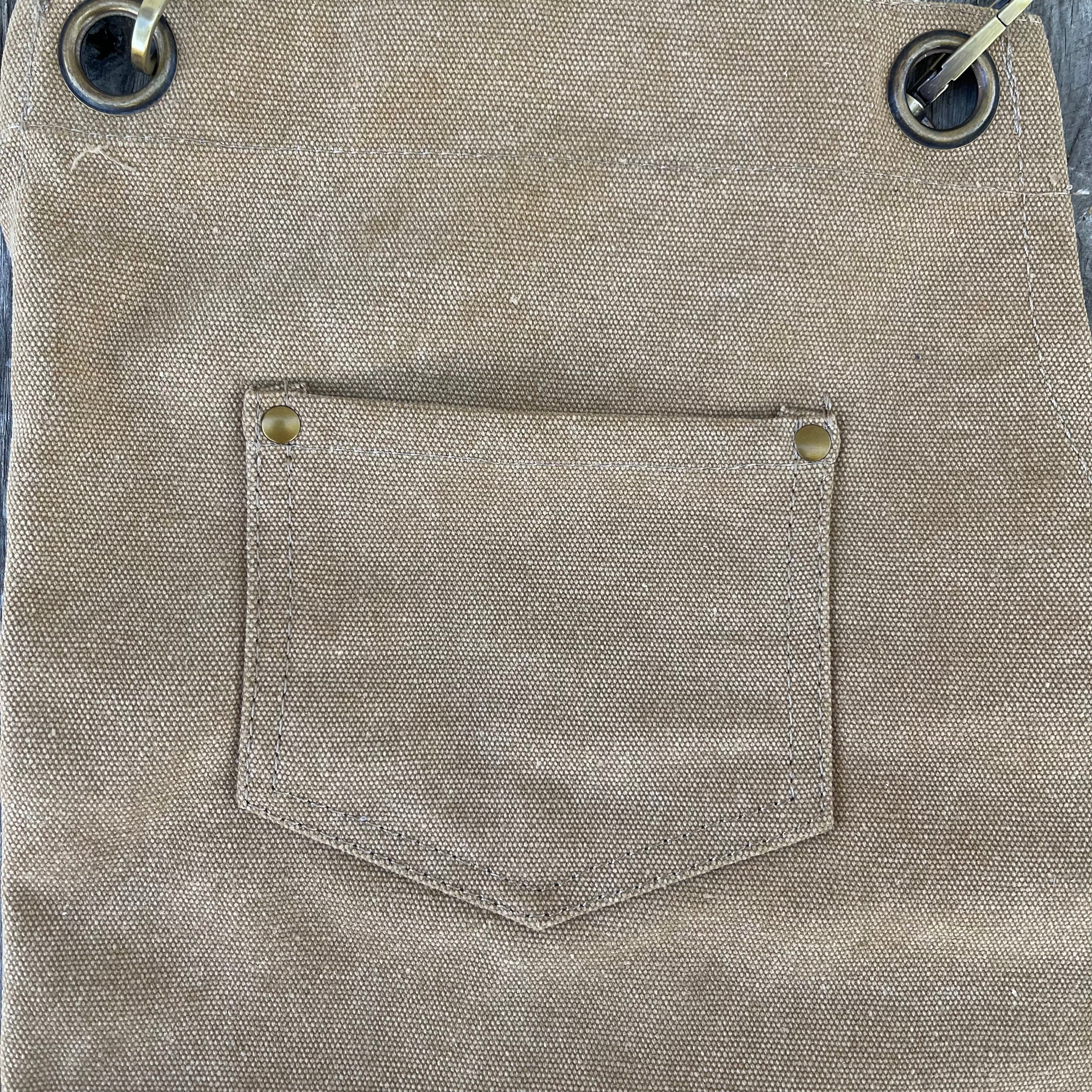 Gardening Apron - Waxed Canvas Apron with Pockets