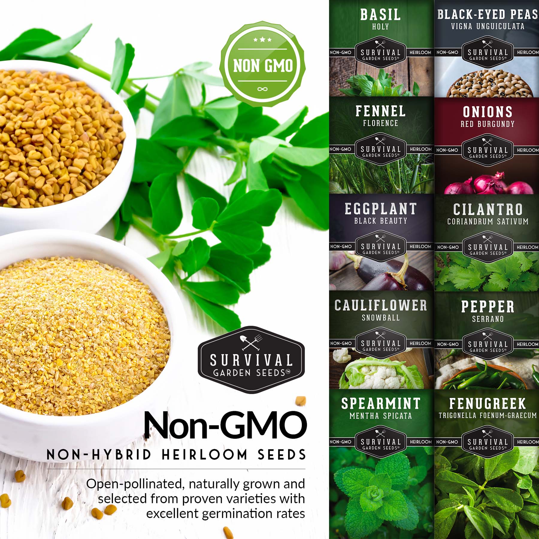 Indian Vegetable Seed Collection – 10 Heirloom Non-GMO Seeds for Authentic Indian Cuisine and Home Gardens