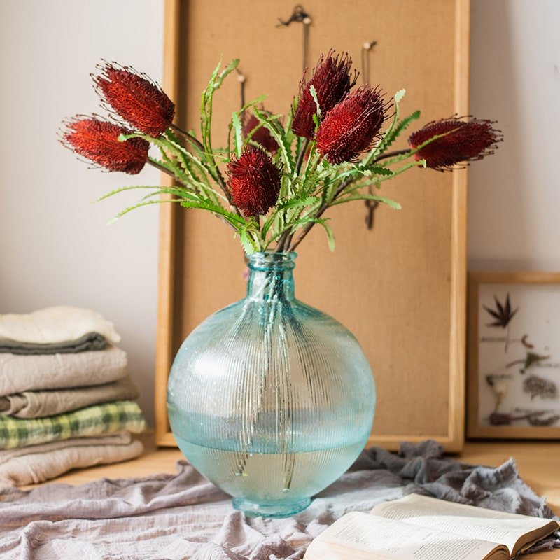 Faux Banksia Integrifolia Faux Flower 28" Tall Silk