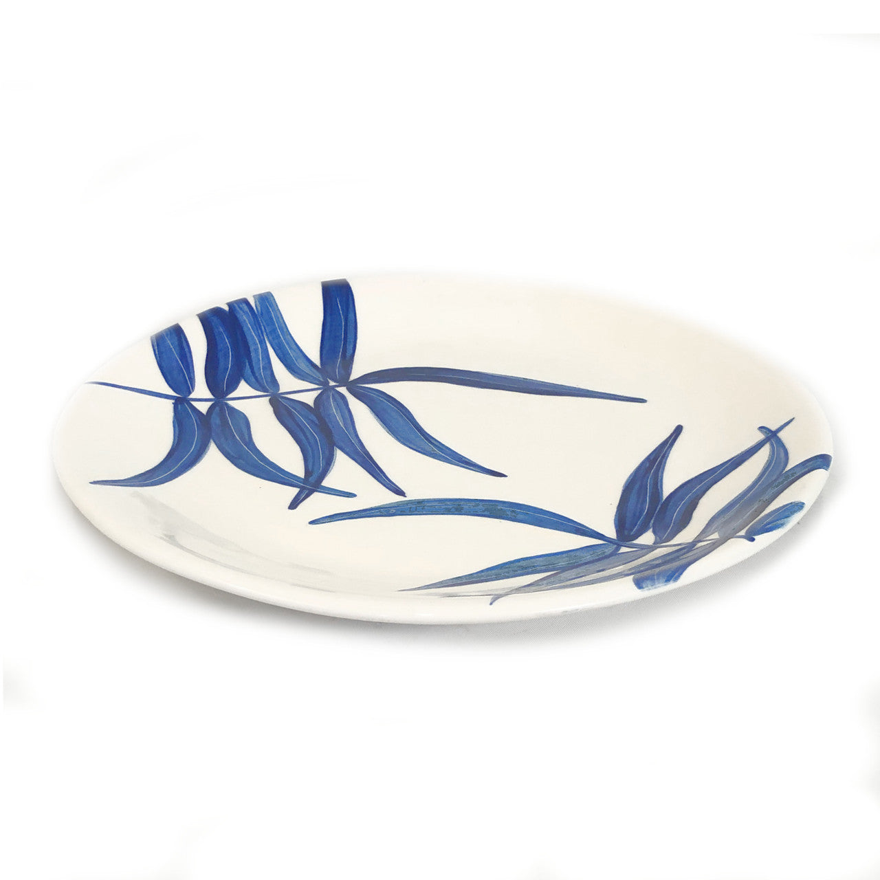 Floating Leaves Dinner Plate - Blue