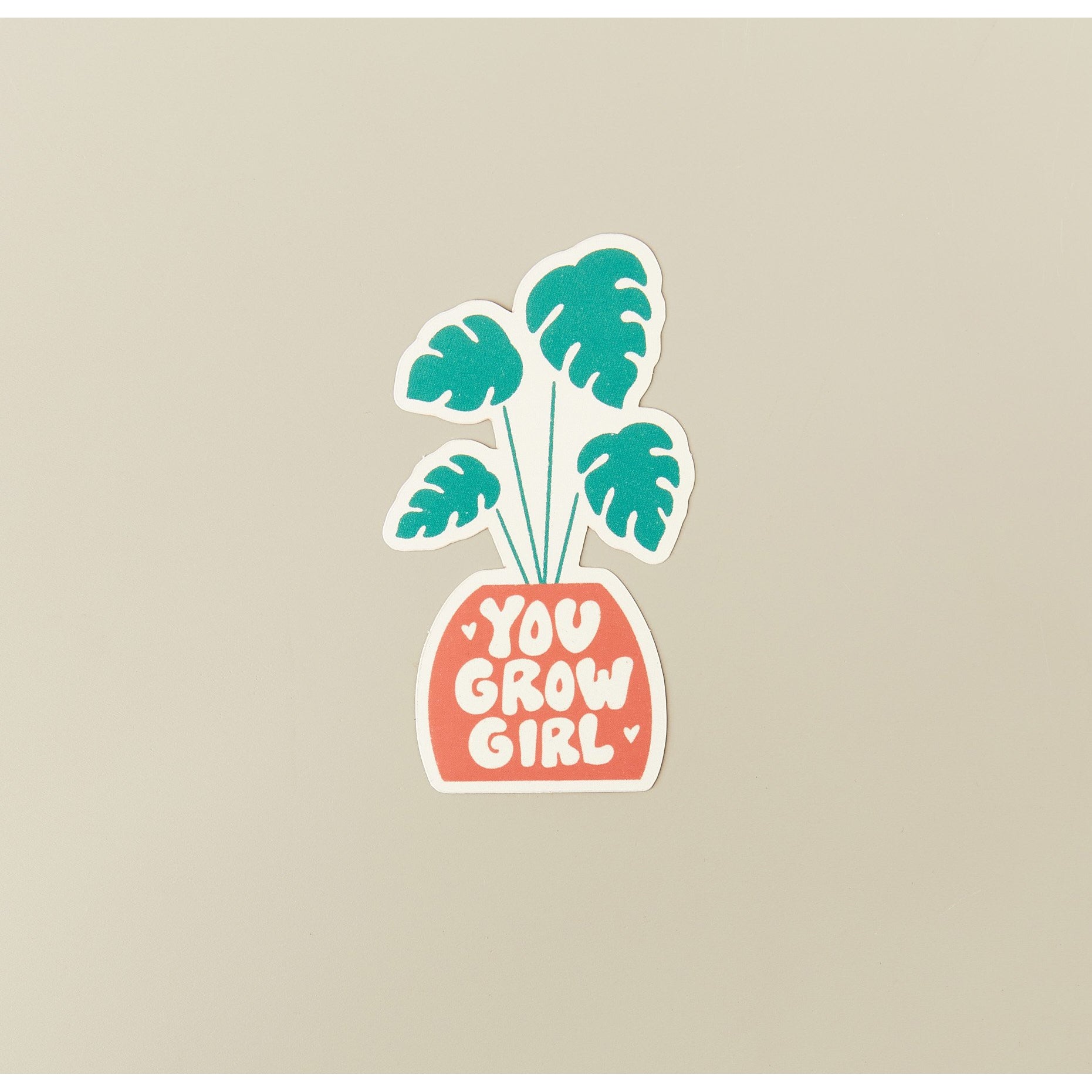 House Plant Shop Sticker 'You Grow Girl'