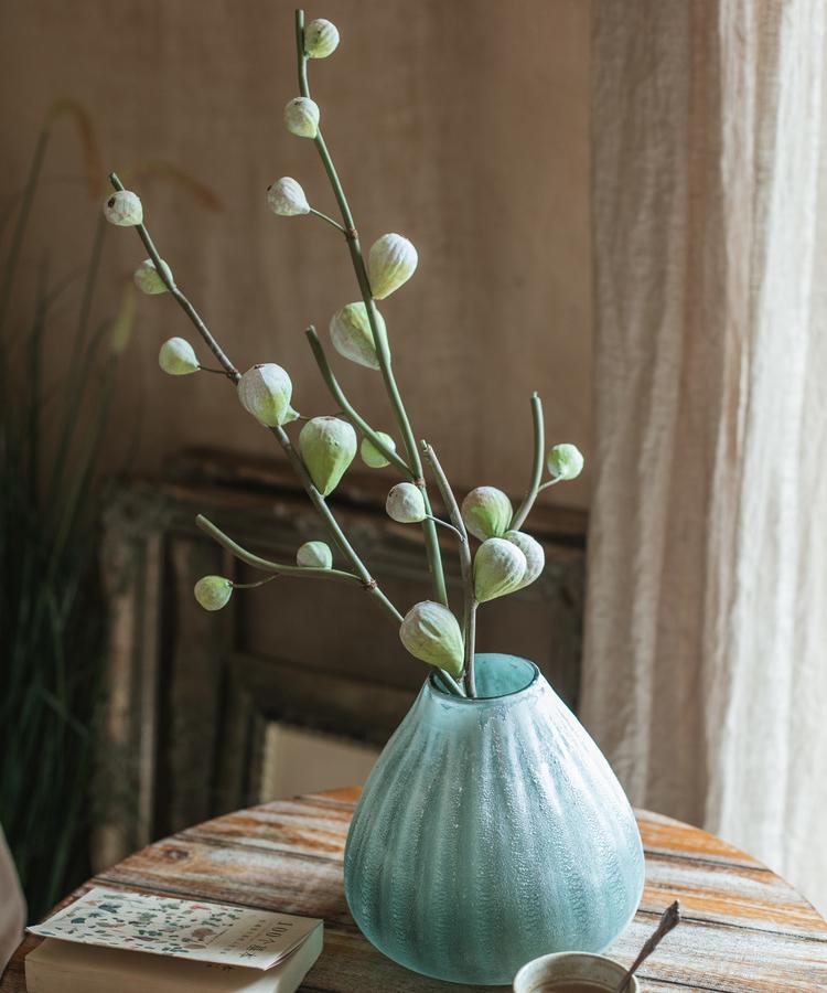 Artificial Fig Fruit Stem 30" Tall Silk Branch
