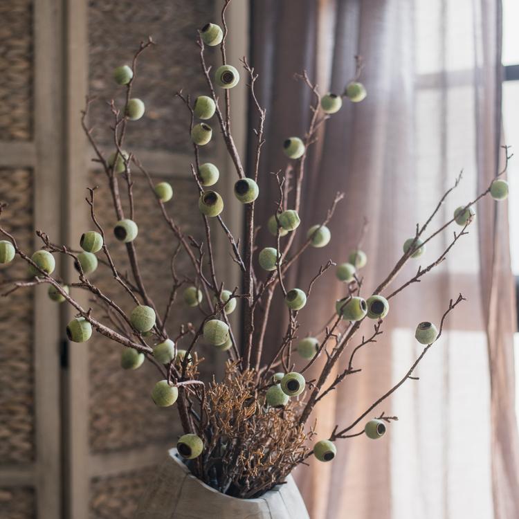 Artificial Kou Li Stem in Green 34" Tall Silk Plant