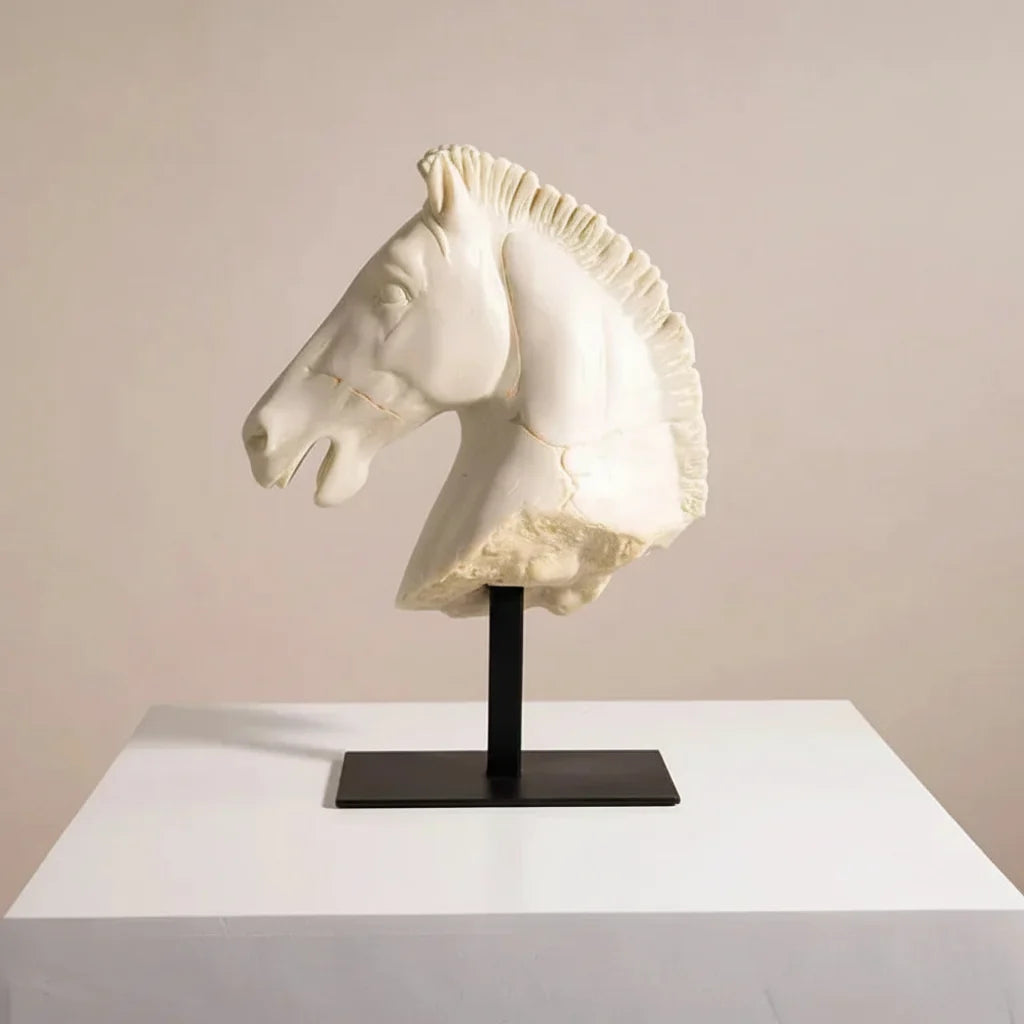 Horse Head - Retro Bronze Statue