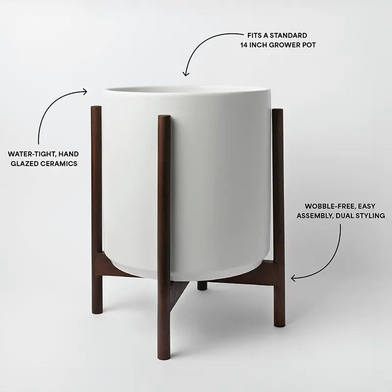 1st Generation, Ceramic Cylinder, With or Without Rounded Teak Stand (FINAL SALE)