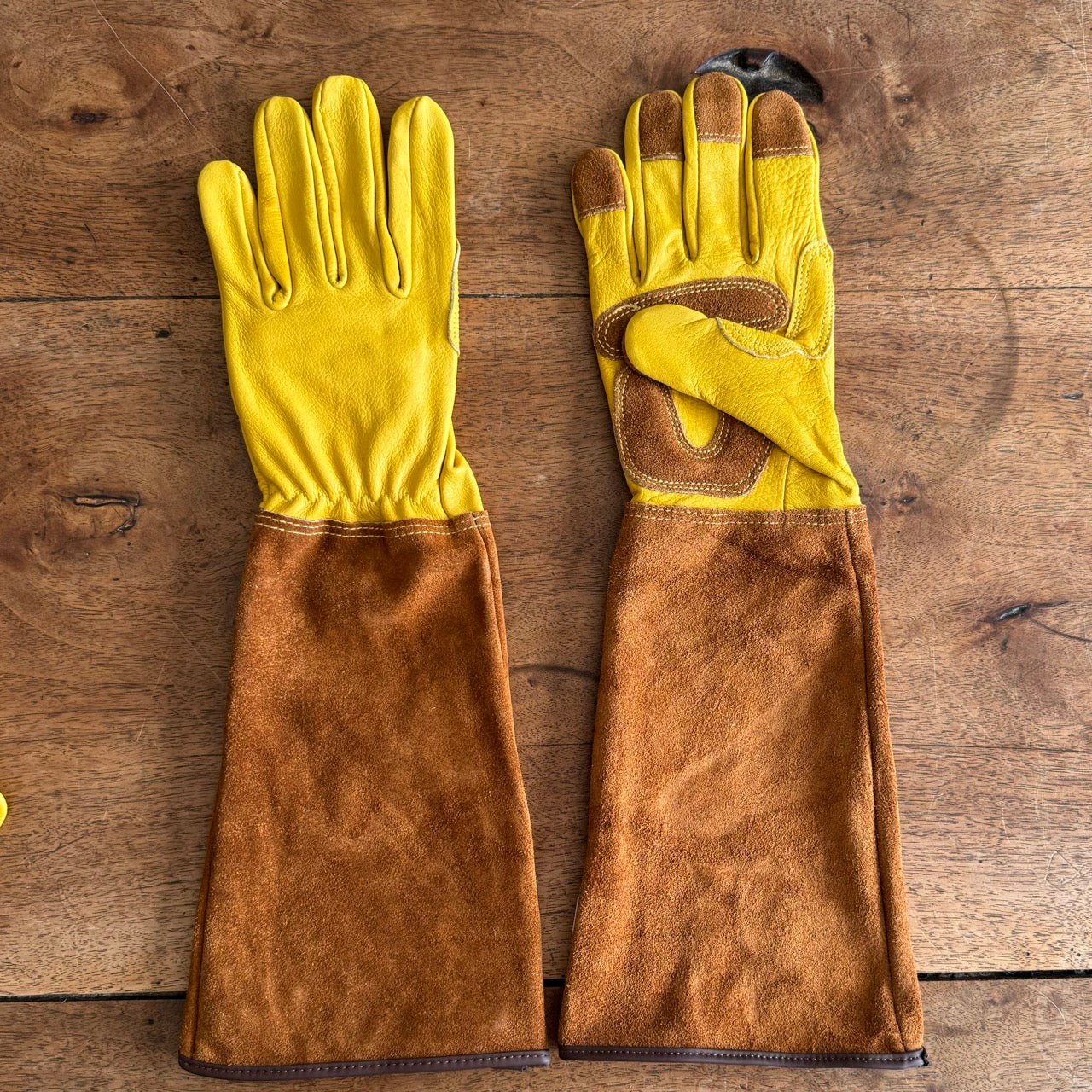 Long Garden Gloves - Rose Pruning Gloves (Soft Cowhide)