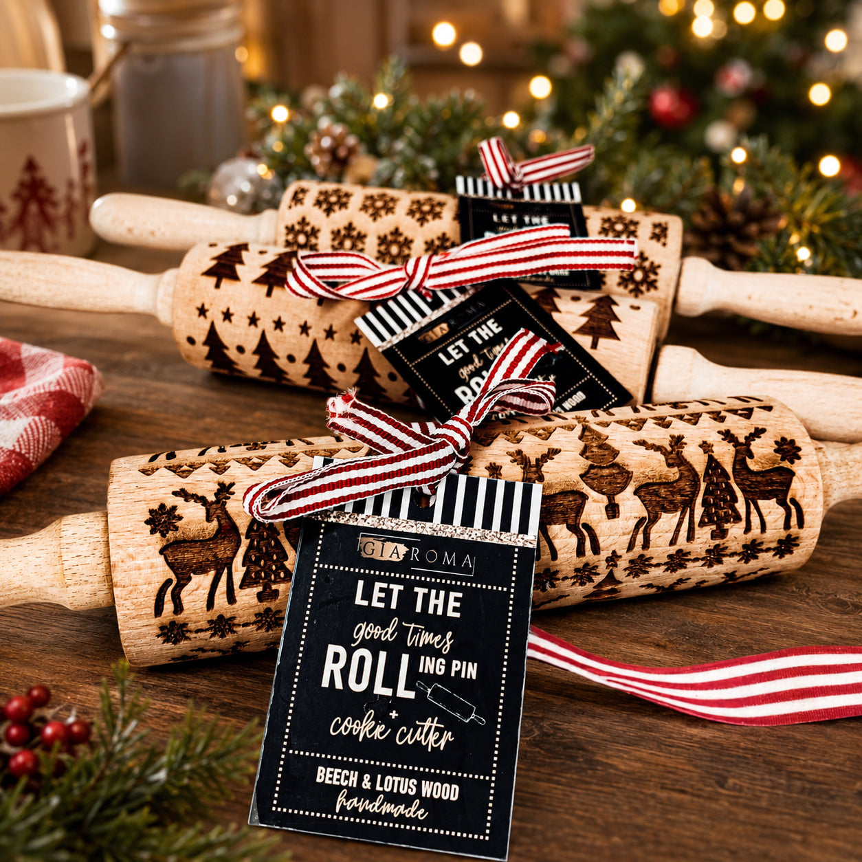 Christmas Rolling Pin Set | 10 Styles