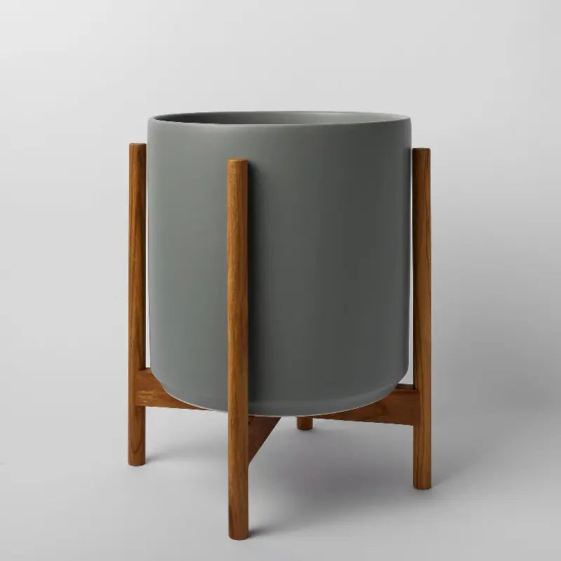 1st Generation, Ceramic Cylinder, With or Without Rounded Teak Stand (FINAL SALE)