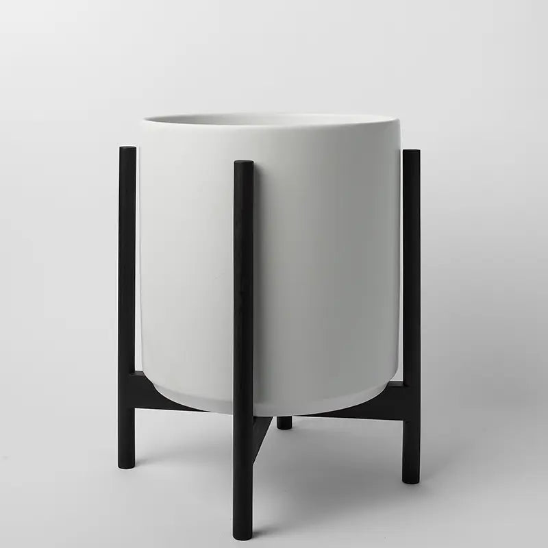 1st Generation, Ceramic Cylinder, With or Without Rounded Teak Stand (FINAL SALE)