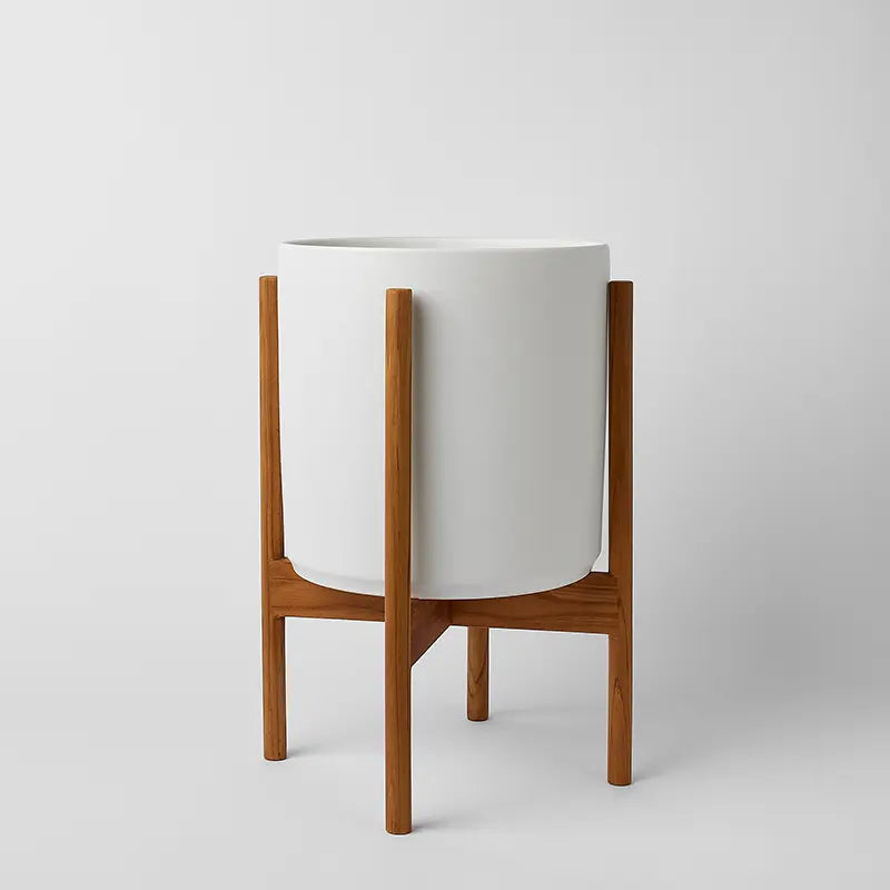 1st Generation, Ceramic Cylinder, With or Without Rounded Teak Stand (FINAL SALE)