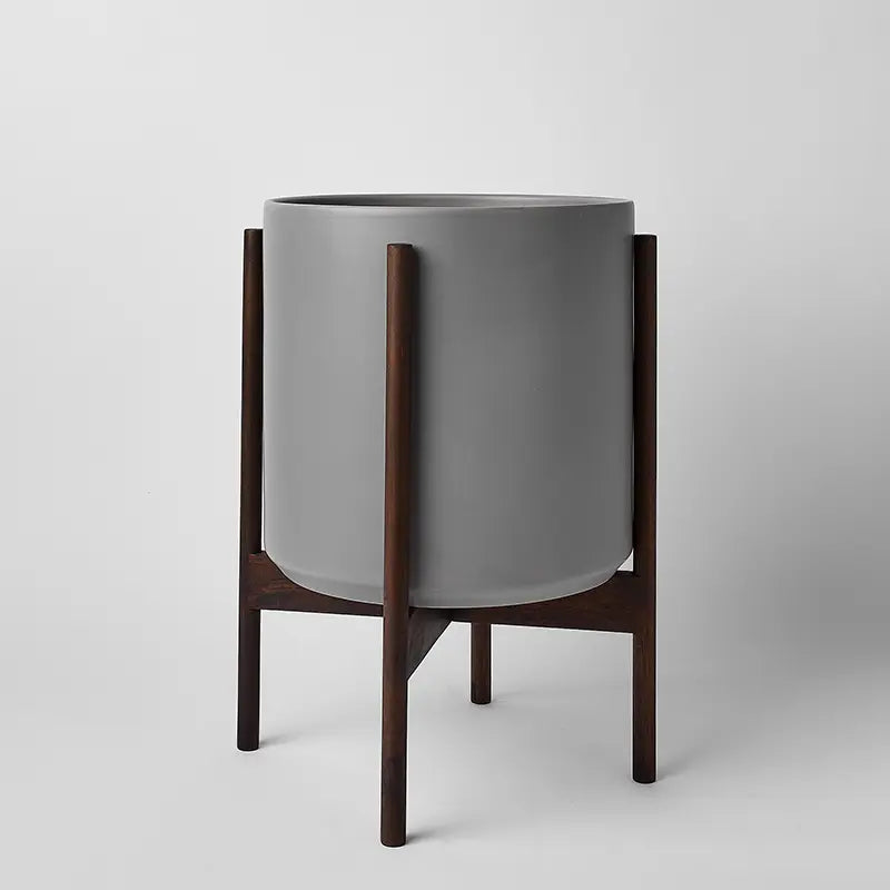 1st Generation, Ceramic Cylinder, With or Without Rounded Teak Stand (FINAL SALE)