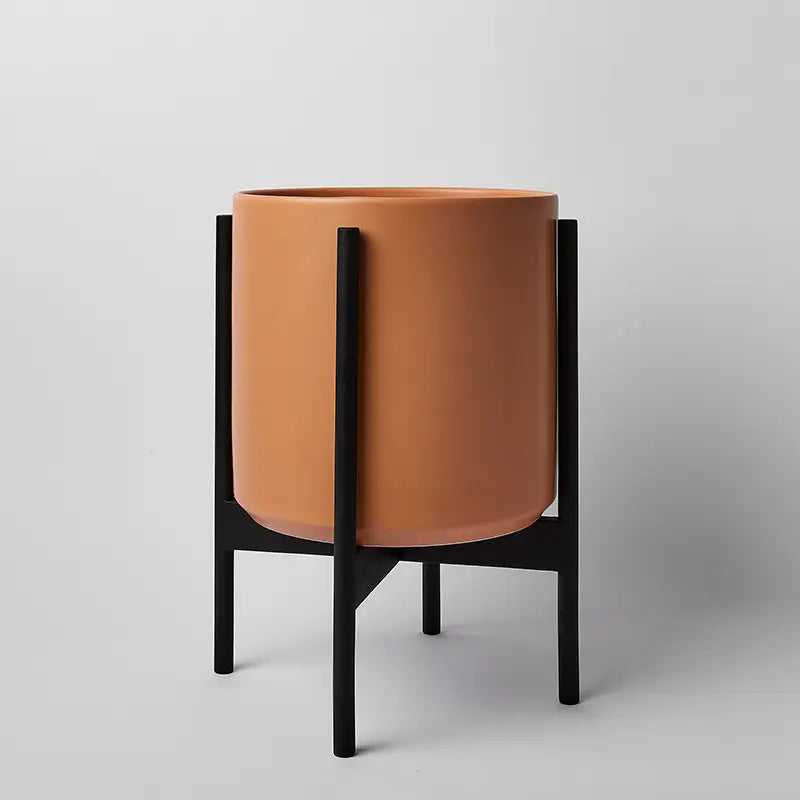 1st Generation, Ceramic Cylinder, With or Without Rounded Teak Stand (FINAL SALE)