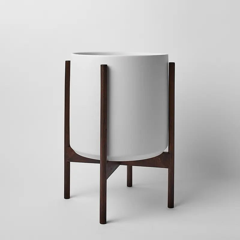 1st Generation, Ceramic Cylinder, With or Without Rounded Teak Stand (FINAL SALE)