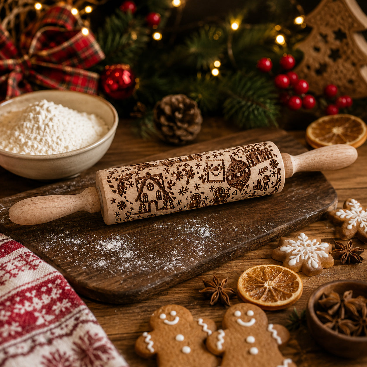 Christmas Rolling Pin Set | 10 Styles