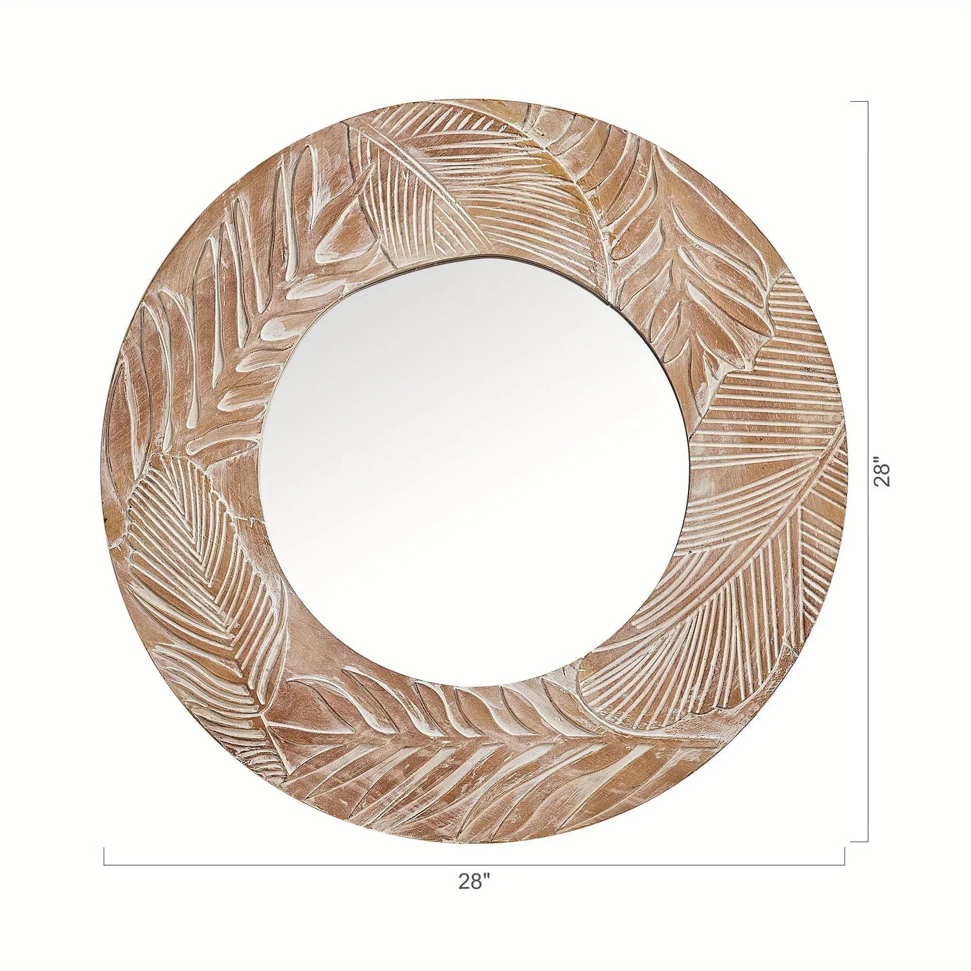 Vanity Mirror - Rustic Wood 28in
