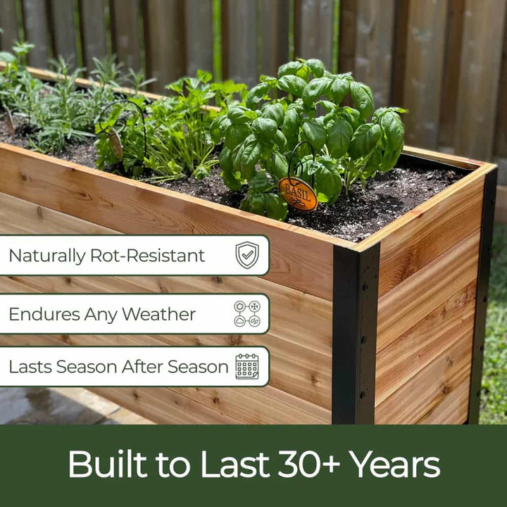 18″ x 48″ Deep Root Raised Garden Bed - 30″ TALL - Select Grade