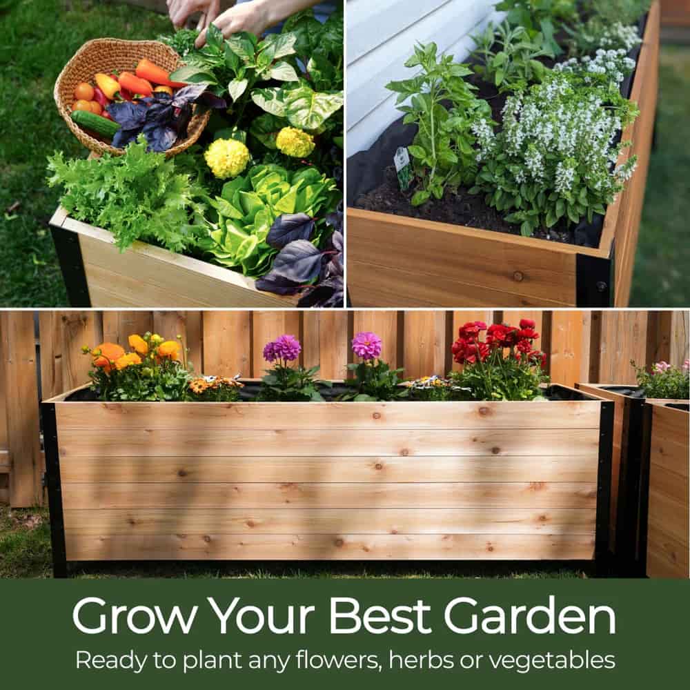 18″ x 48″ Deep Root Raised Garden Bed - 30″ TALL - Select Grade
