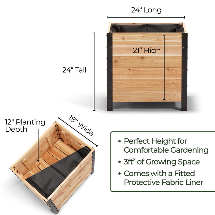 18" x 24" Planter Box - 24" TALL / Select Grade