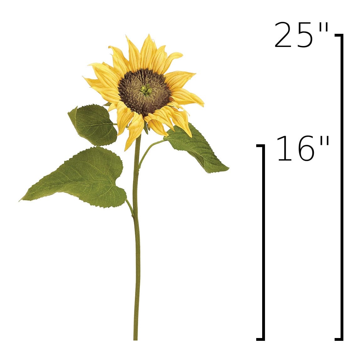 25" Faux Sunflower Stem Yellow