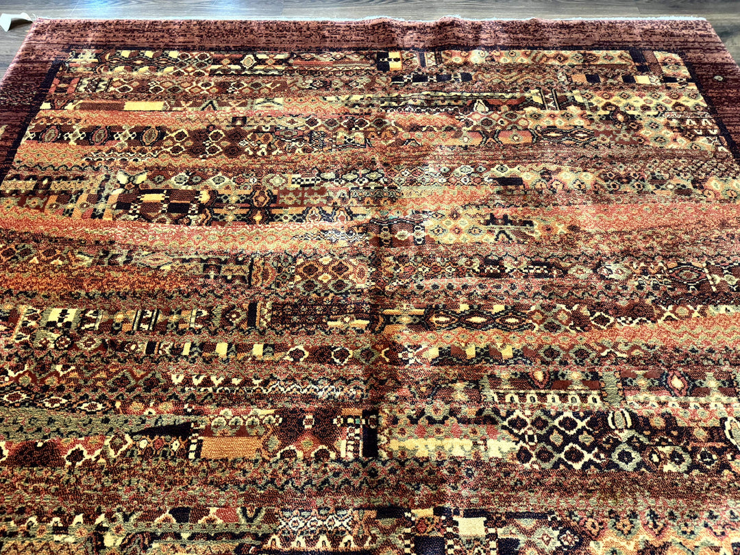 Couristan Rug 8x11 Brown Contemporary Wool Belgium Power Loomed Carpet