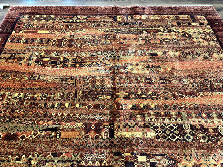 Couristan Rug 8x11 Brown Contemporary Wool Belgium Power Loomed Carpet