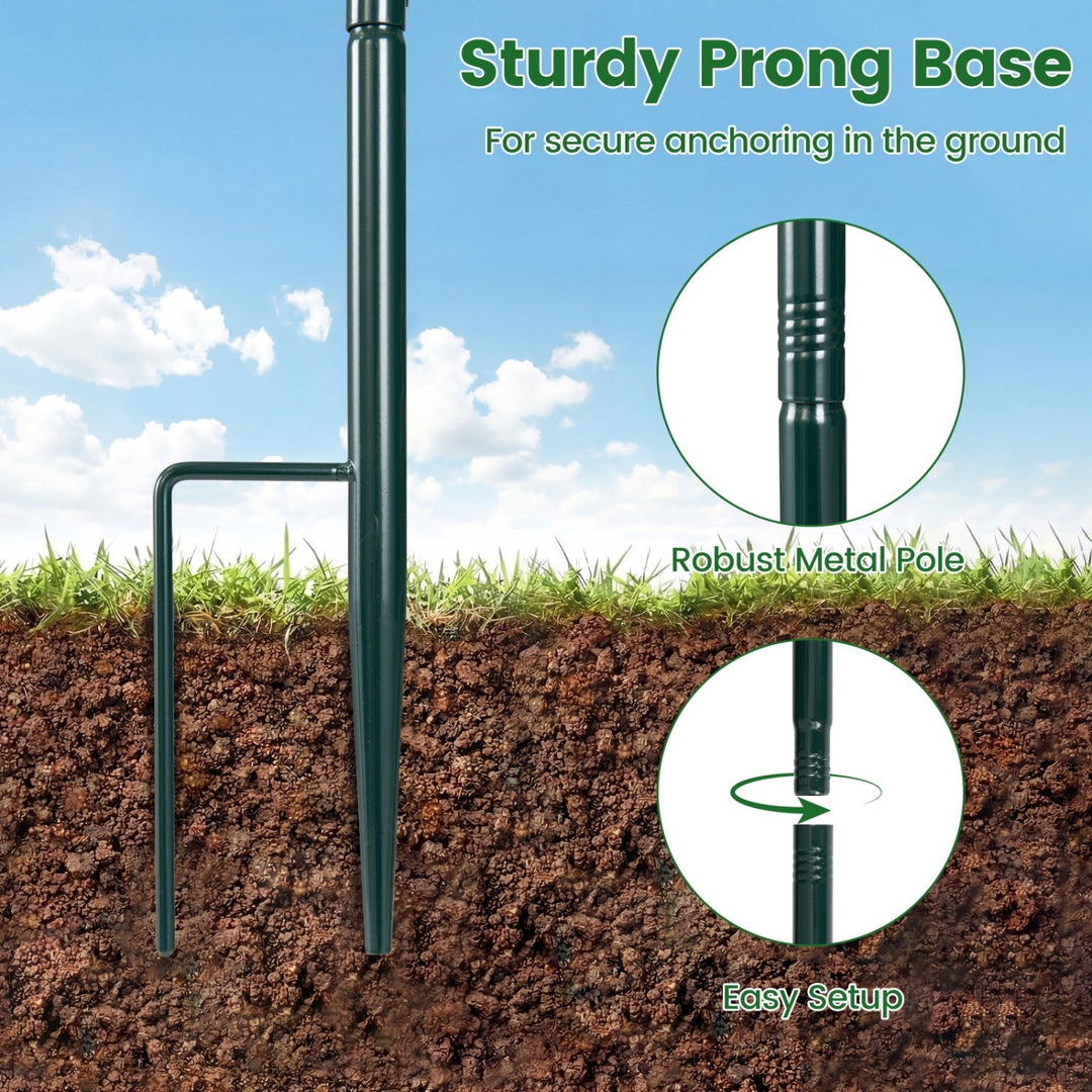 10 LBS Large Capacity Squirrel Proof Bird Feeder with Pole Mount and Baffle