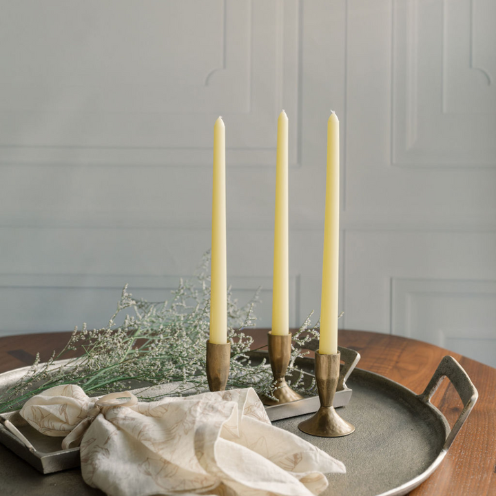 3.5" Iron Candleholders in Antique Brass