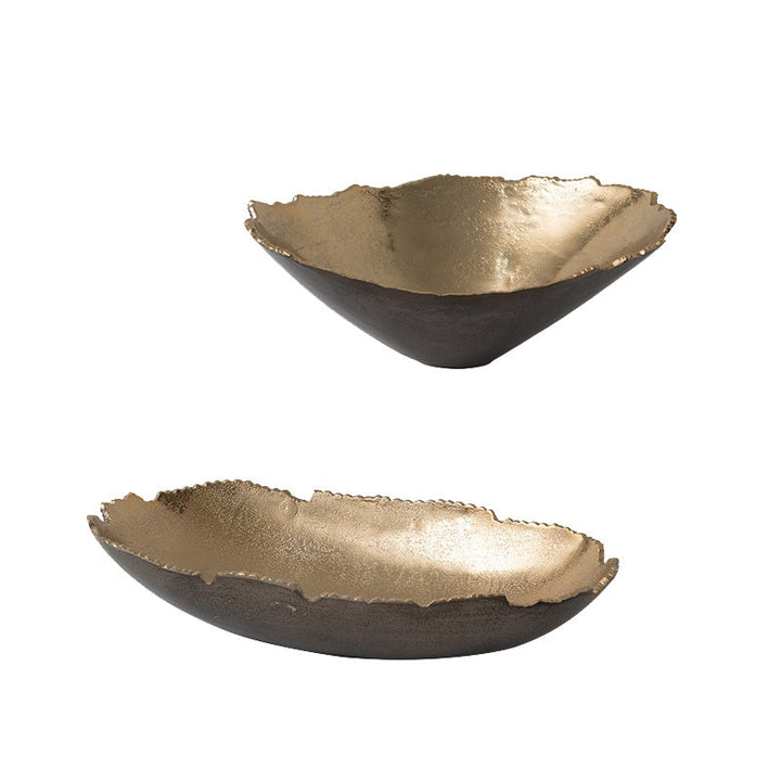 Modern Luxury Oval Edge Decorative Tray Creative Home Dining Table Fruit Plate Ornament