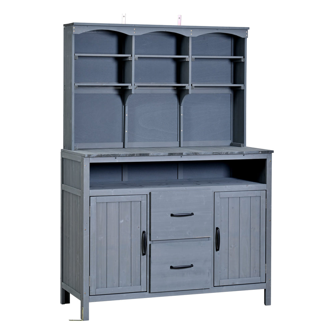 TOPMAX Large Fir Wood Potting Bench