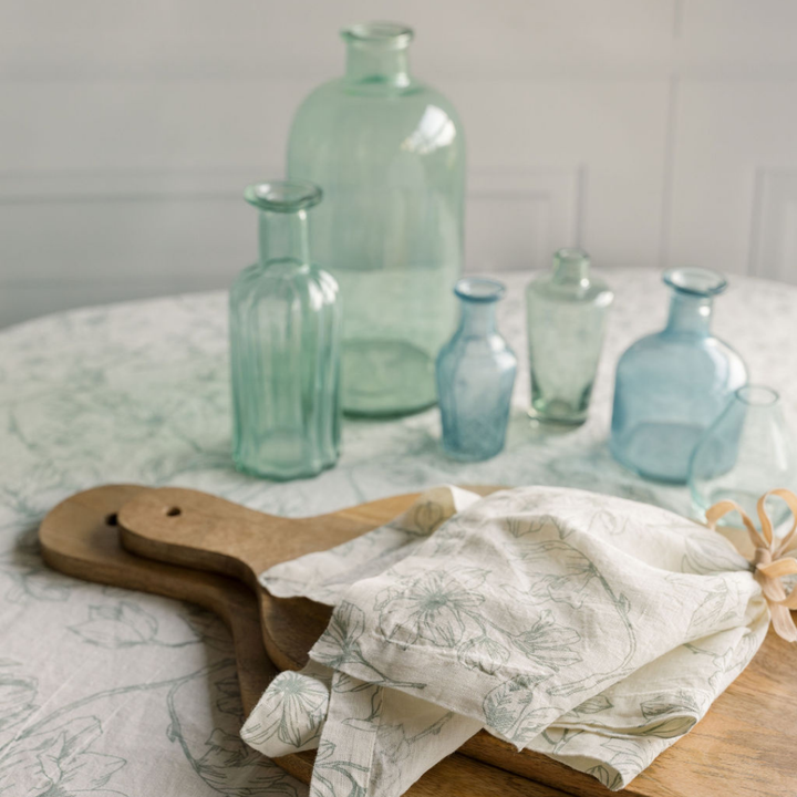 Grey and Green Lilies Napkins