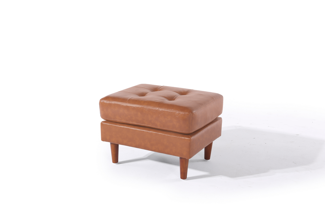 Cosmic Modern Contemporary Leather Armchair- Light Brown