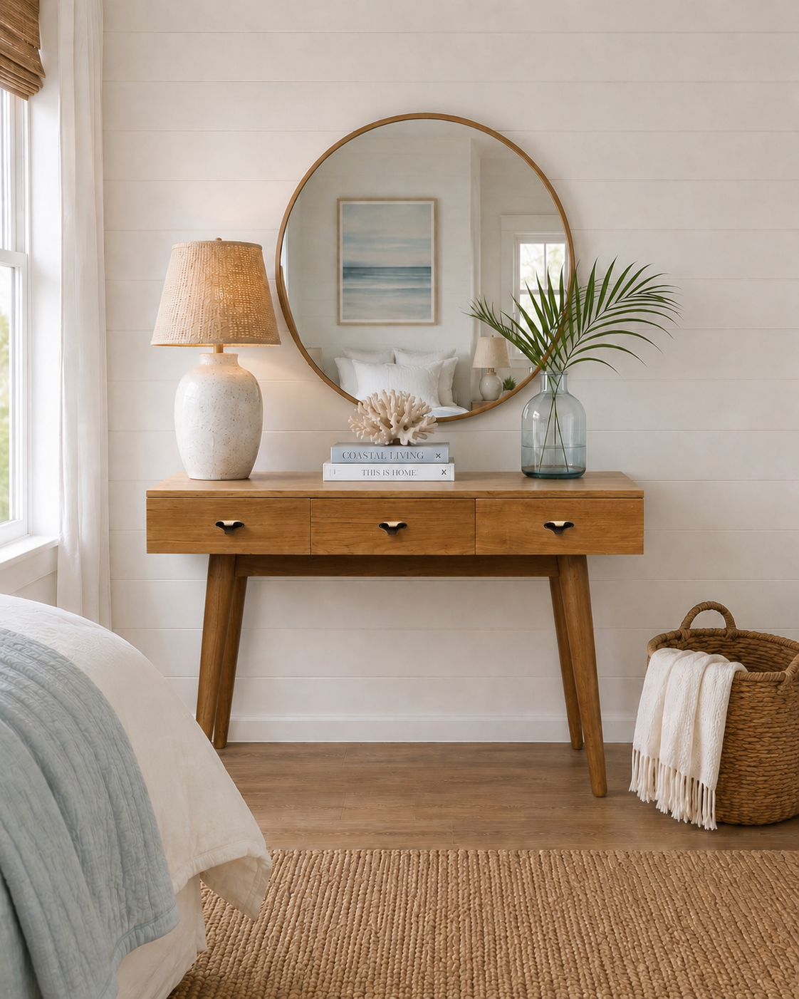 Recycled Teak 3 Drawer Console 47" L