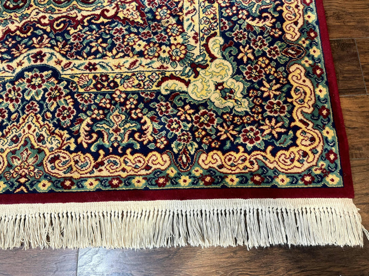 Power Loomed Persian Oriental Rug 9x12, Vintage Wool Pile, Kirman Design