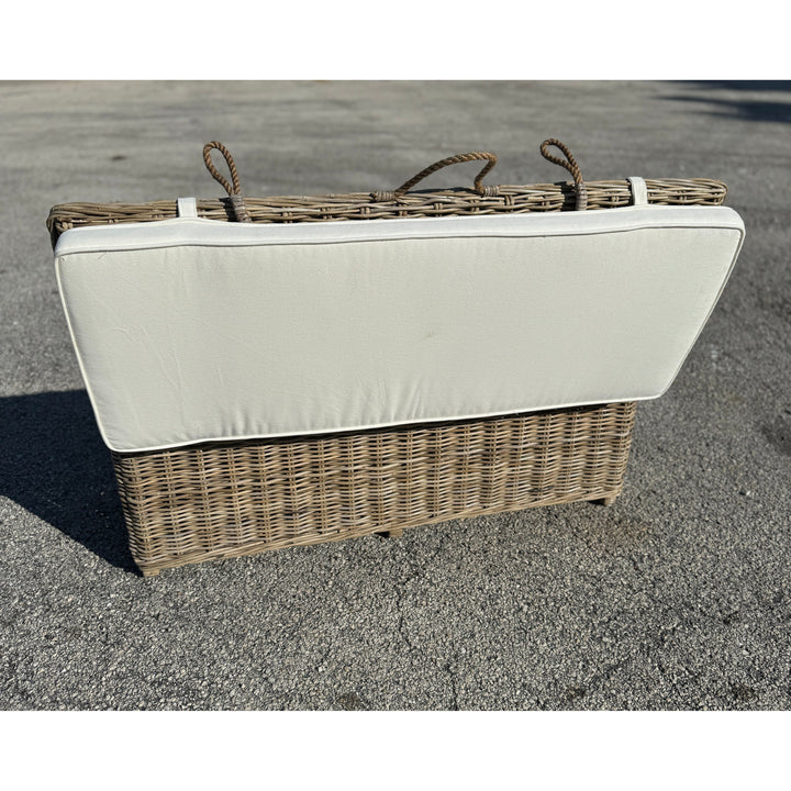 Key Largo Rattan Storage Bench With Cushion
