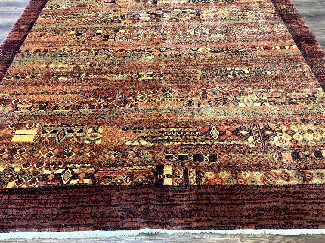 Couristan Rug 8x11 Brown Contemporary Wool Belgium Power Loomed Carpet