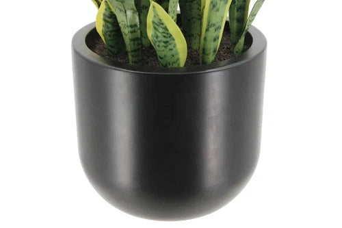 30" Artificial Snake Plants in Black Pots Set of 2